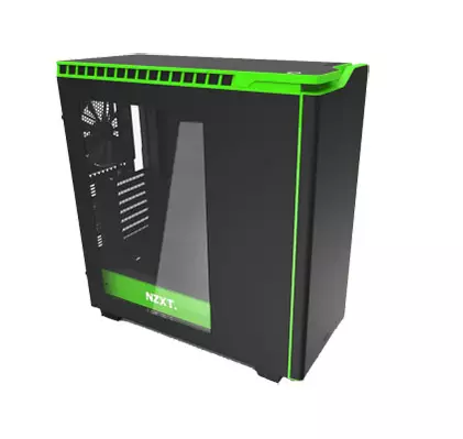 NZXT H440 MATTE BLACK & GREEN Mid Tower Case