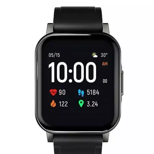 Haylou LS02 Touch Screen Square Shape Smart Watch (Black)