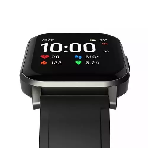 Haylou LS02 Touch Screen Square Shape Smart Watch (Black)-1
