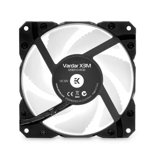 EKWB EK-Vardar X3M 120ER 500-2200 RPM RGB Case Fan (Black)