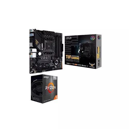 AMD RYZEN 5 5600 PROCESSOR AND ASUS TUF B550M-PLUS MOTHERBOARD COMBO