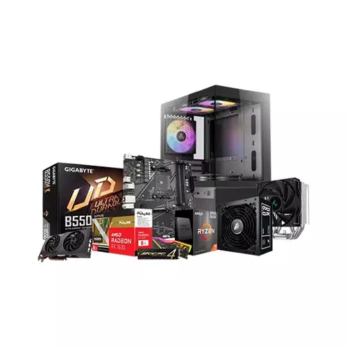 AMD RYZEN 7 5700X3D GIGABYTE B550M K Motherboard 8GB RAM 512GB SSD Gaming PC with 8GB Graphics card
