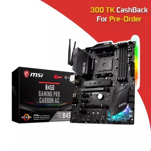 MSI B450 GAMING PRO CARBON AC AMD Socket AM4 Motherboard