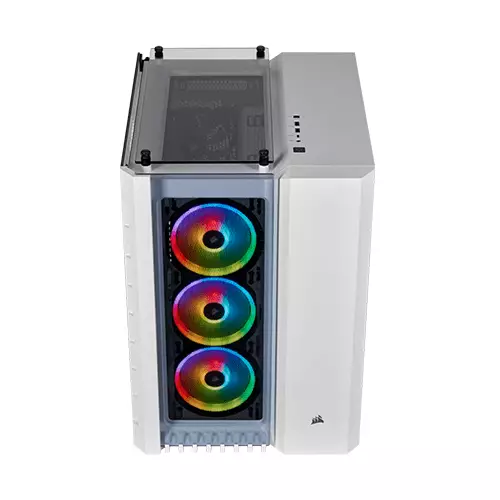 Corsair Crystal Series 680X RGB ATX High Airflow Tempered Glass Smart Case (White)-2