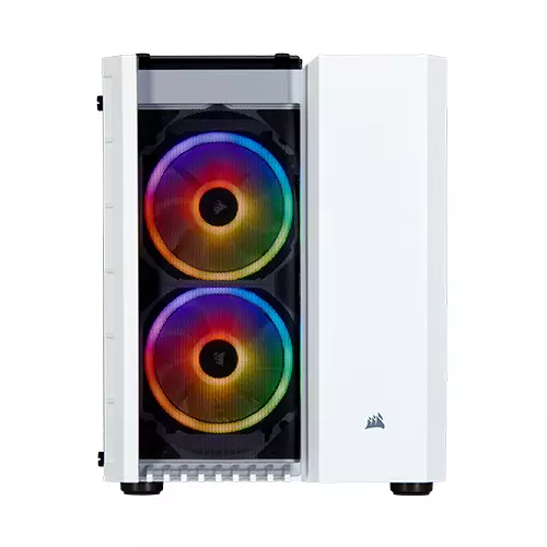 Corsair Crystal Series 280X RGB Tempered Glass Micro ATX Case (White)-1
