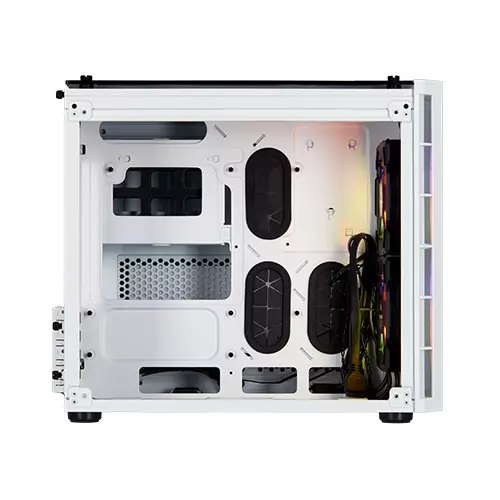 Corsair Crystal Series 280X RGB Tempered Glass Micro ATX Case (White)-2