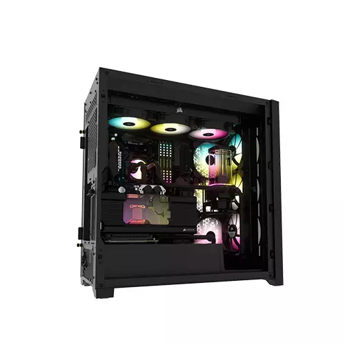 CORSAIR ICUE 5000X RGB MID-TOWER TEMPERED GLASS DESKTOP CASE - BLACK-3