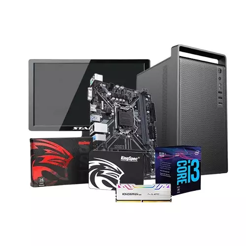 INTEL CORE i3 8TH GEN H310M MOTHERBOARD 8GB RAM 512GB SSD DESKTOP PC WITH 19 INCH LED MONITOR