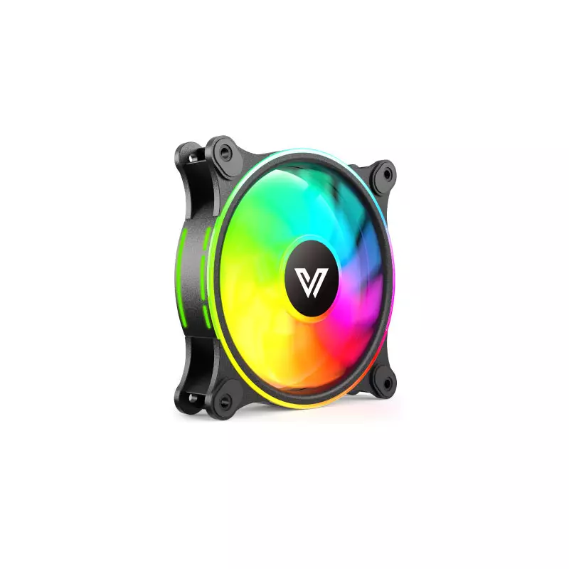 VALUE-TOP 1298S 12CM RGB BLACK RING LIGHT STATIC CASE FAN-1