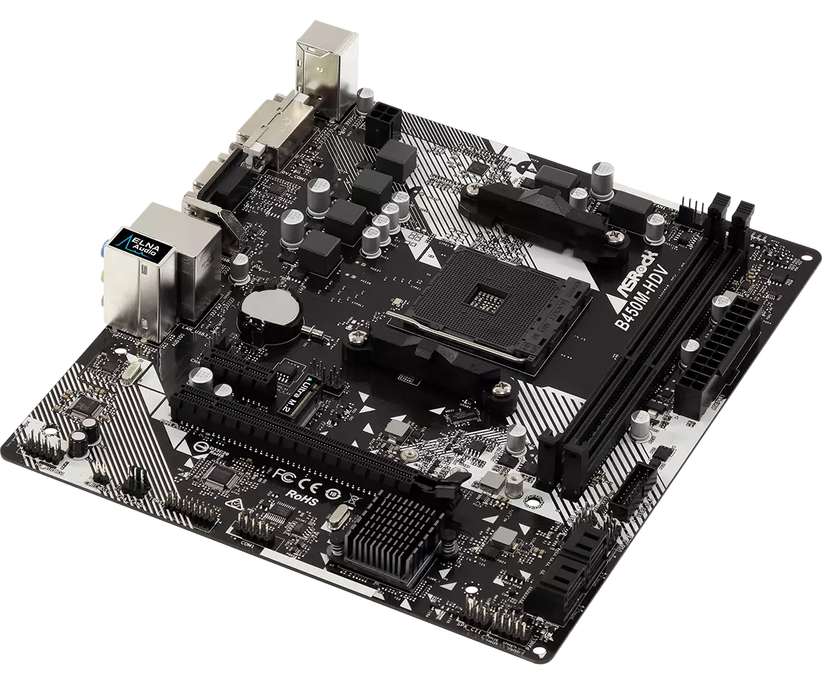 ASROCK B450M-HDV R4.0 AMD Motherboard-1