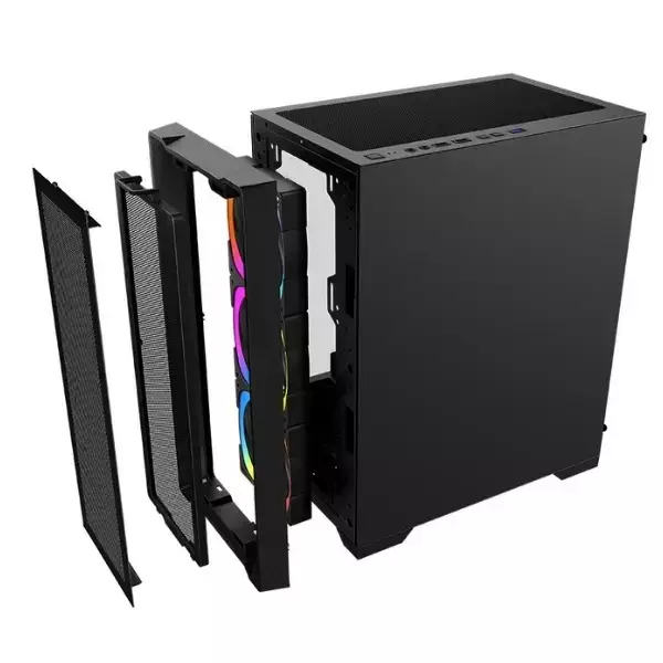 1STPLAYER T4/T4-G M-ATX TRILOBITE CASE BLACK-2