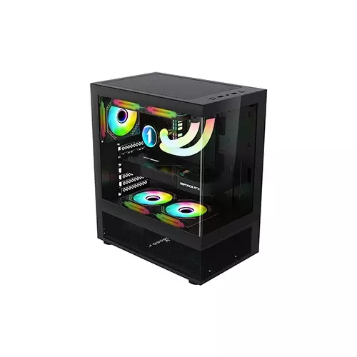 1STPLAYER Mi7-A ATX RGB Gaming Case (Black)-3