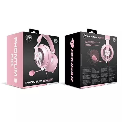 COUGAR PHONTUM S Universal PINK Stereo Dual Chamber Gaming Headset-7