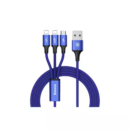 BASEUS CAMLL-SU13 1.2M RAPID SERIES 3-IN-1 MICRO+DUAL LIGHTNING CABLE