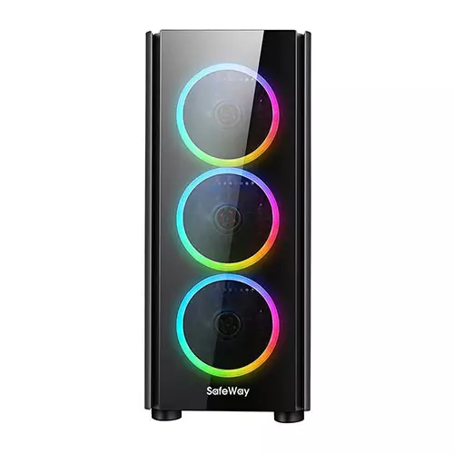 Safeway Tornado MTG-1921 Mid Tower ATX Gaming Case (Black)-1