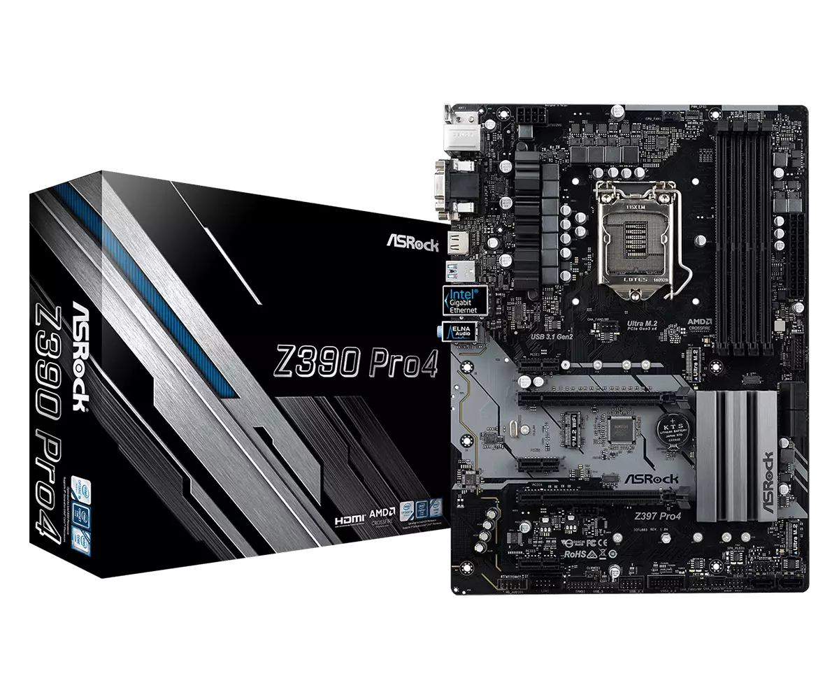 ASRock Z390 Pro4 9th Gen ATX Motherboard