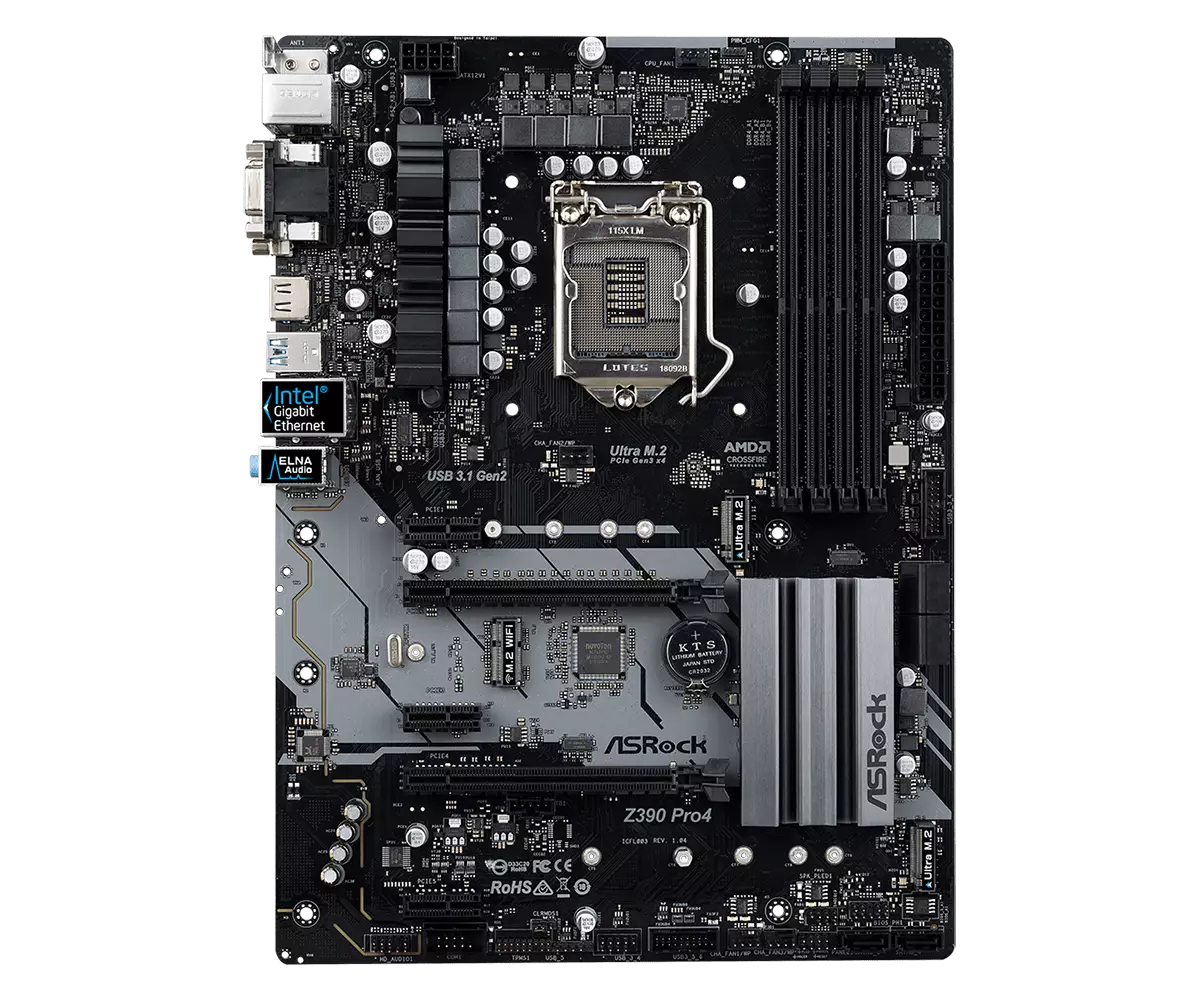 ASRock Z390 Pro4 9th Gen ATX Motherboard-gallery-1