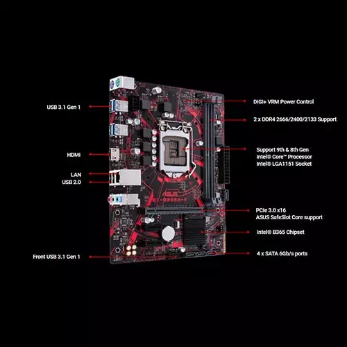 ASUS EX-B365M-V5 LGA 1151 mATX Intel Motherboard-gallery-1