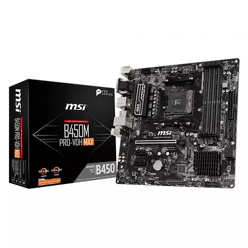 MSI B450M PRO-VDH MAX AMD AM4 GAMING MOTHERBOARD
