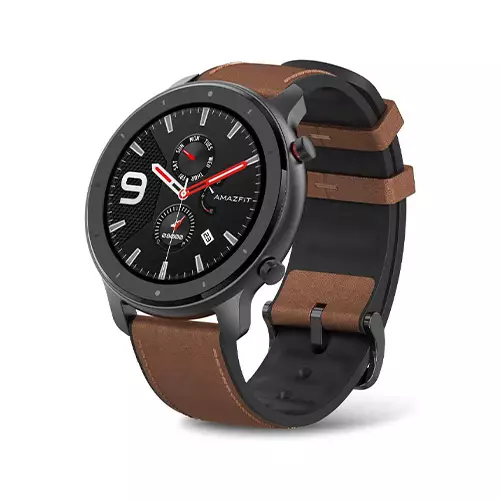 Amazfit A1902 GTR 47mm Aluminium Alloy Black & Brown Smart Watch (Global Version)