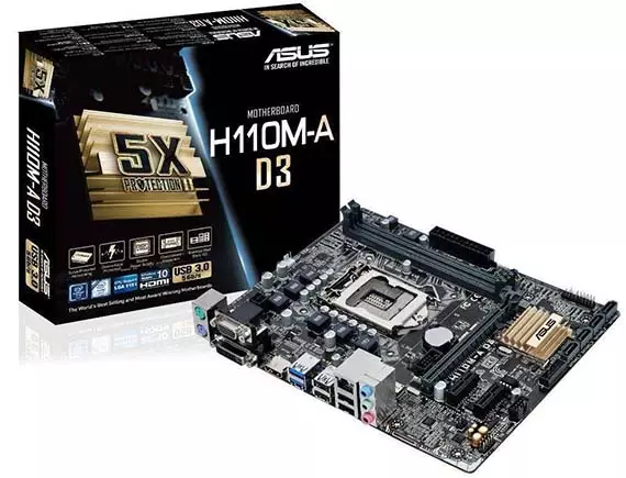 Asus H110M-A DDR4 6th Gen.LGA1151 Socket, H110 Express, DDR4 Mainboard