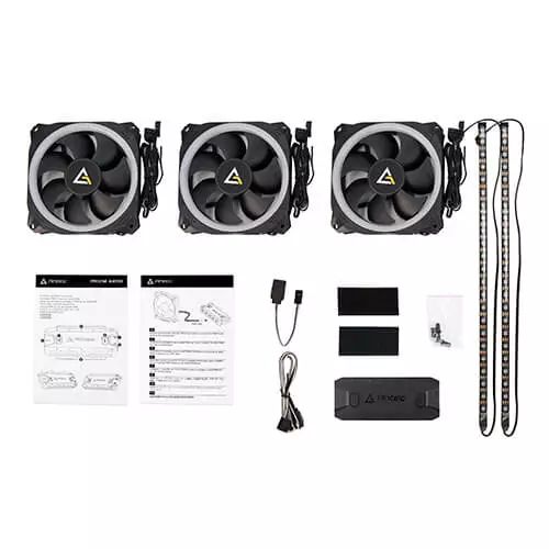 Antec Prizm 120 ARGB 3+2+C 3 in 1 Cooling Fan with controller & ARGB LED Strips-gallery-2