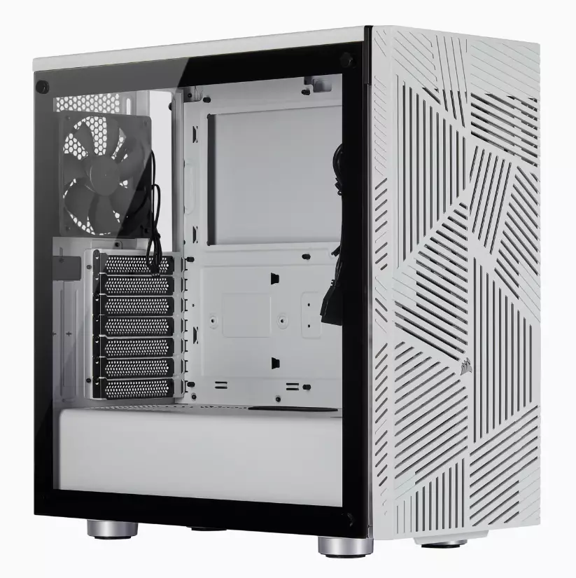CORSAIR 275R Airflow Tempered Glass Mid-Tower Gaming Case — White