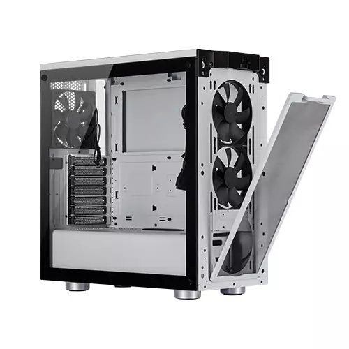 CORSAIR 275R Airflow Tempered Glass Mid-Tower Gaming Case — White-gallery-6