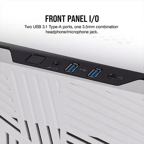 CORSAIR 275R Airflow Tempered Glass Mid-Tower Gaming Case — White-gallery-7