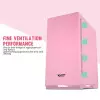 Aigo DarkFlash DLM22 Mini Tower Tempered Glass Micro-ATX Case (Pink)-gallery-2