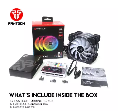 FANTECH TURBINE FB-301 ADDRESSABLE RGB CASE FAN-gallery-2