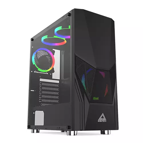 Montech Fighter 500 ATX Mid-Tower Computer Gaming Case (black)