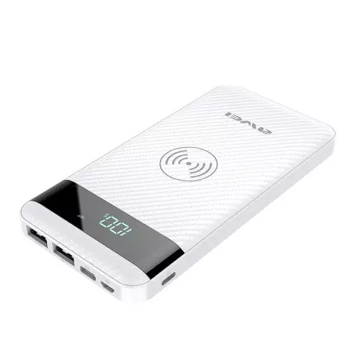 Awei P55K 10000mAh Wireless Power Bank (White)-gallery-1
