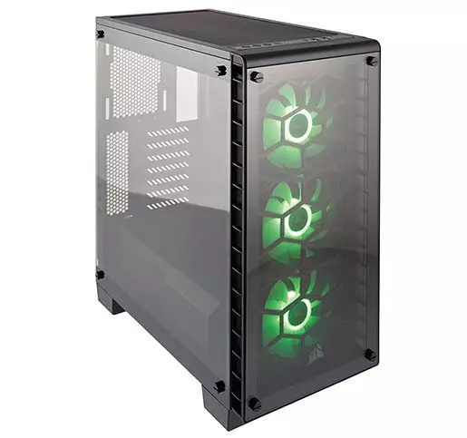 Corsair Crystal Series 460X RGB - Tempered Glass, Compact ATX Mid-Tower Case