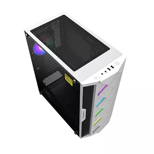 GameMax White Diamond Mid-Tower PC gaming case-gallery-3