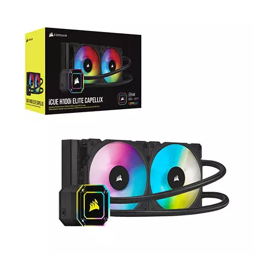 Corsair iCue H100i Elite Capellix 240mm All in One Liquid CPU Cooler-gallery-1