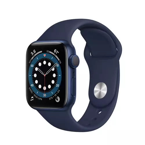 Apple Watch Series 6 (GPS + Cellular 40mm Blue Aluminum Case with Deep Navy Sport Band)