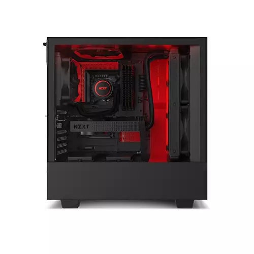 NZXT H510i Compact Mid-Tower RGB Gaming Case (Black/Red)-gallery-1