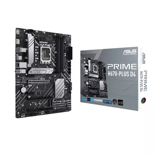 ASUS PRIME H670-PLUS D4 ATX 12TH GEN INTEL MOTHERBOARD