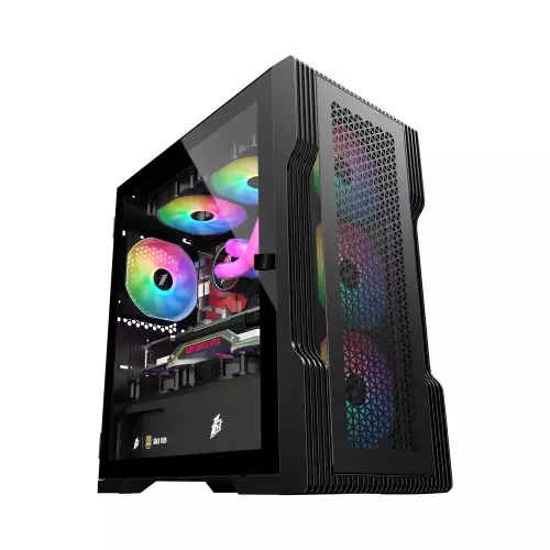 1stPlayer T3 Mesh m-ATX Gaming Case (Black)