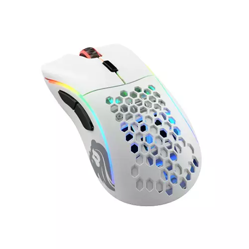 GLORIOUS MODEL D WIRELESS GAMING MOUSE (MATTE WHITE)-gallery-1