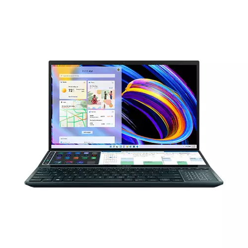 Asus Zenbook Pro Duo 15 OLED UX582HM 15.6 inch 4K Dual Touch Display Core i7 11th Gen 16GB RAM 1TB SSD Gaming Laptop with RTX 3060 6GB Graphics