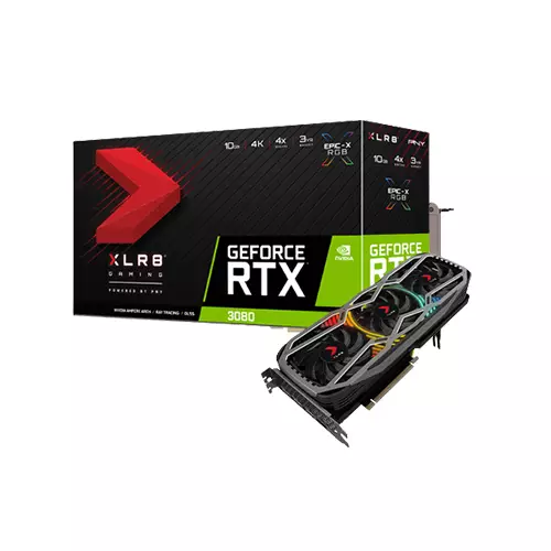 PNY GEFORCE RTX 3080 10GB XLR8 GAMING REVEL EPIC-X RGB TRIPLE FAN (LHR) GRAPHICS CARD