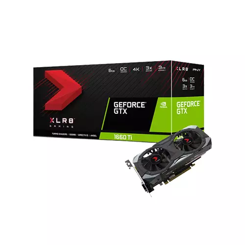 PNY GEFORCE GTX 1660 TI 6GB DUAL FAN XLR8 GAMING OVERCLOCKED EDITION GDDR6 GRAPHICS CARD