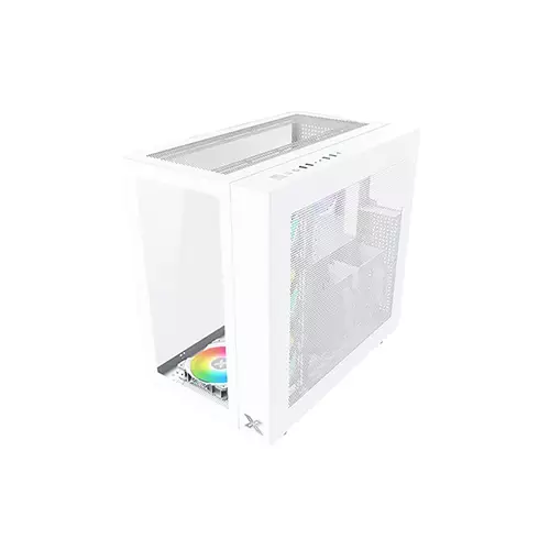 XIGMATEK AQUARIUS PRO ARCTIC TEMPERED GLASS ATX GAMING CASE (WHITE)-gallery-2