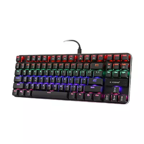 E-YOOSO K630 RAINBOW RGB WIRED GAMING MECHANICAL KEYBOARD (BLUE SWITCH)-gallery-1