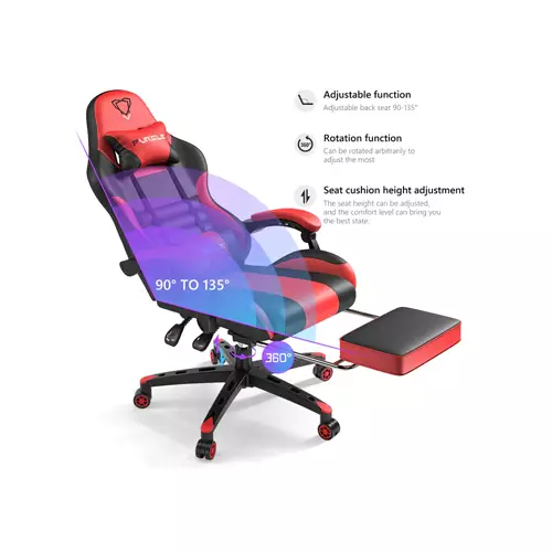 FURGLE PRO SERIES GAMING CHAIR WITH FOOTREST-RED-gallery-1