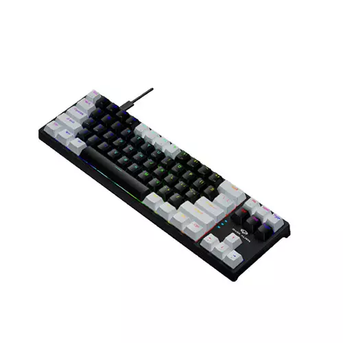 DARK ALIEN K710 HOT SWAPPABLE DETACHABLE WIRED KEYBOARD WHITE BLACK-gallery-1