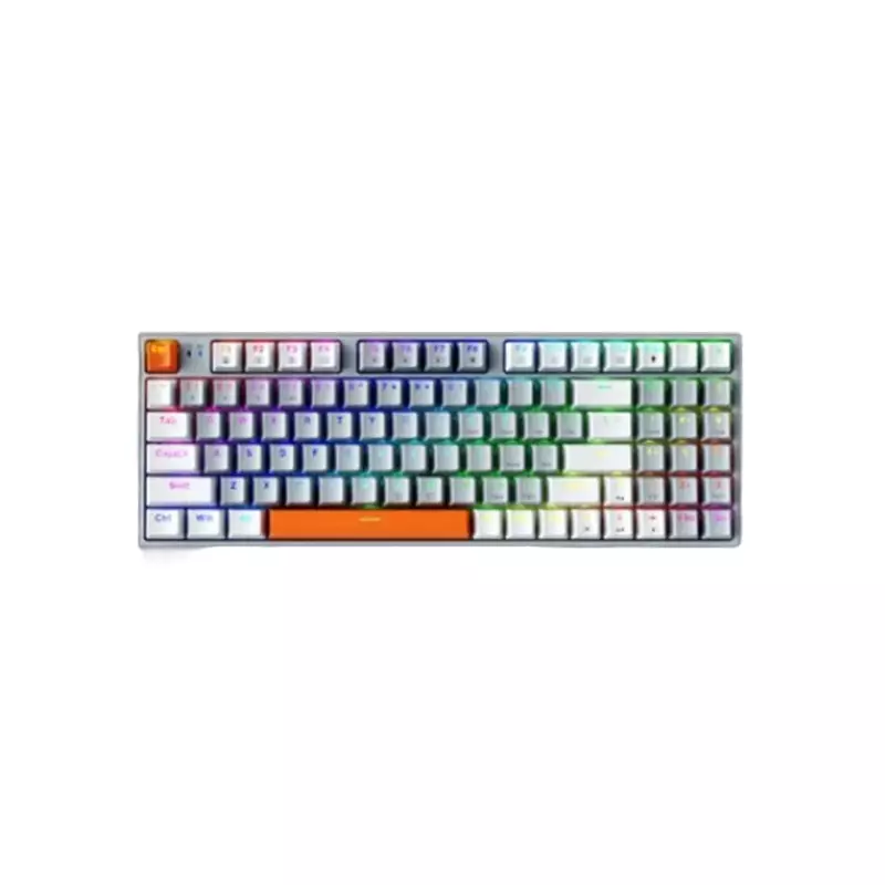 MACHENIKE K500-B94W TRI-MODE HOTSWAPPABLE PBT KEYCAP RGB WIRELESS GREY MECHANICAL KEYBOARD BLUE SWITCH