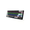 HXSJ V800 68 KEYS TYPE-C WIRED COOL BACKLIGHT MECHANICAL KEYBOARD BLACK GREY-gallery-1